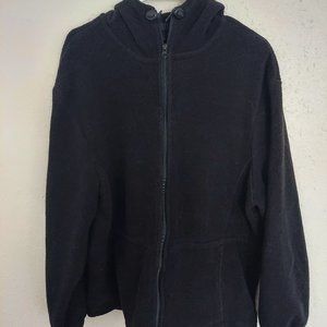 Woolrich Ladies Fleece Double Zip Black XL Hoodie
